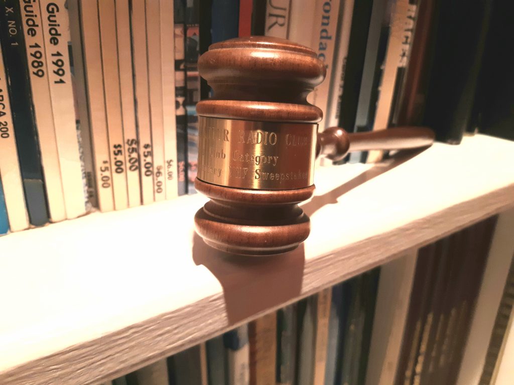 January 1993 VHF Sweepstakes Medium Club Gavel 1st Place